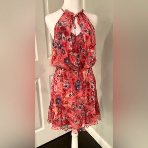 Parker Floral Halter Neck Mini Dress